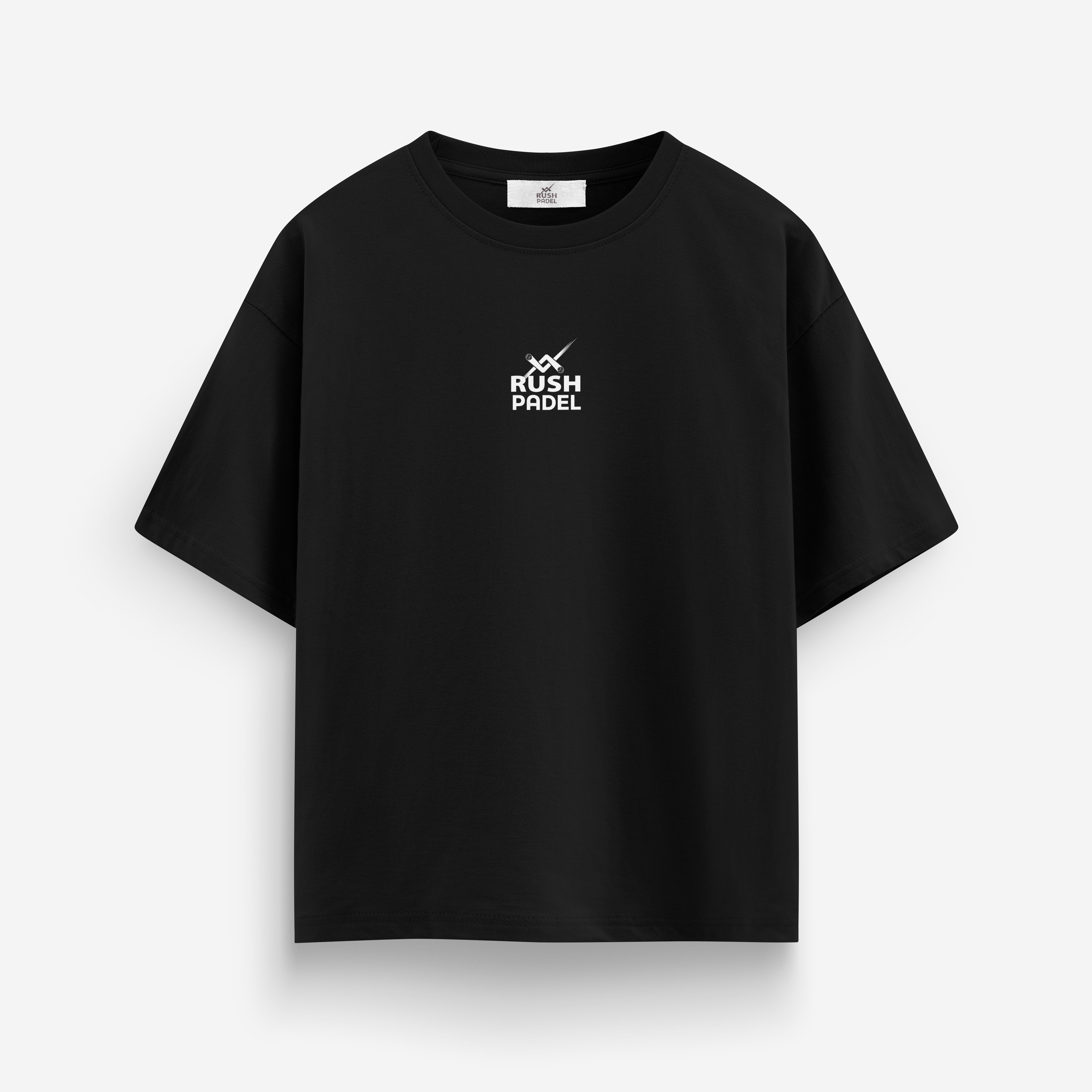 “Padel Club Vintage” Tee – Oversized Black